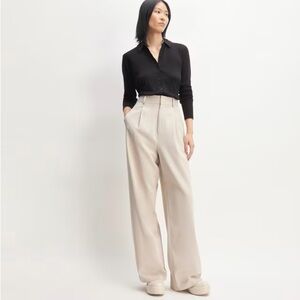 Everlane Way High Drape Pant in Sandstone